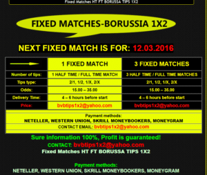 TODAY FIXED MATCHES